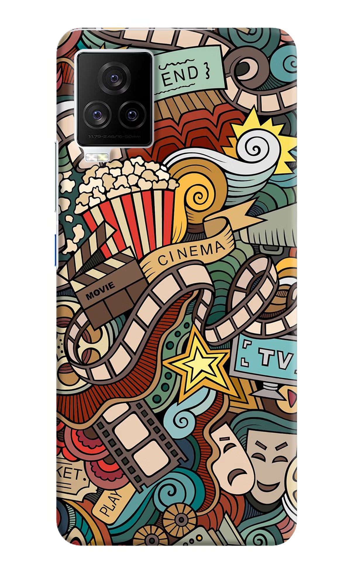 Cinema Abstract iQOO 7 Legend 5G Hard Case Back Cover by Casekaro