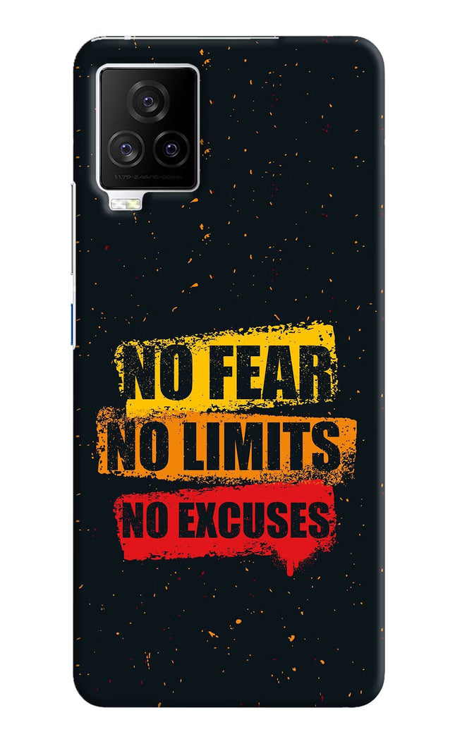 No Fear No Limits No Excuse iQOO 7 Legend 5G Hard Case Back Cover by Casekaro