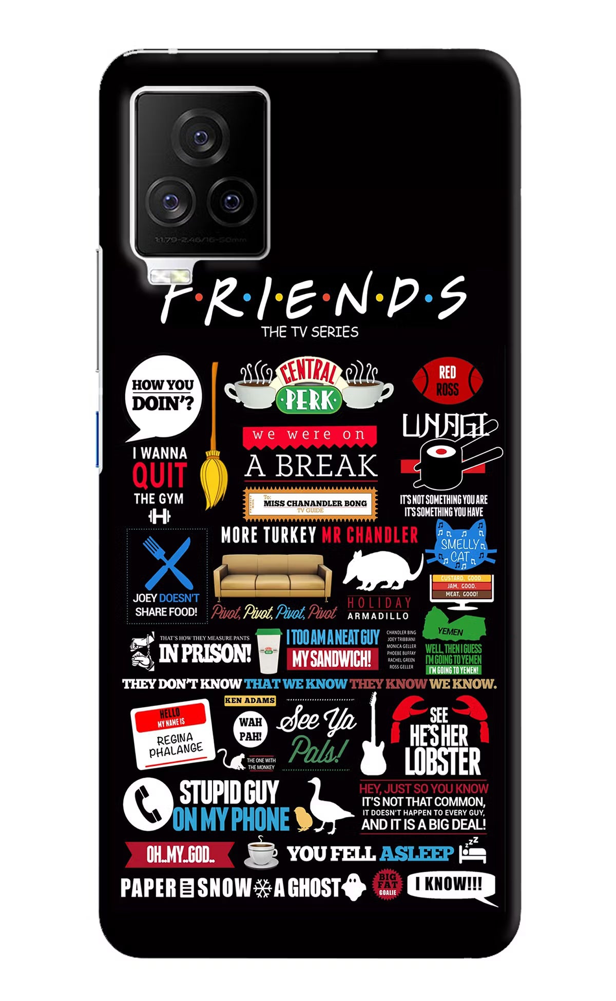 FRIENDS iQOO 7 Legend 5G Hard Case Back Cover by Casekaro