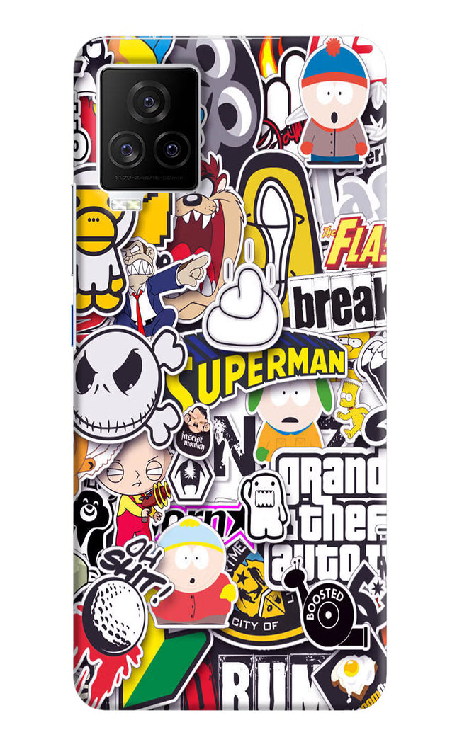 Sticker Bomb iQOO 7 Legend 5G Hard Case Back Cover by Casekaro