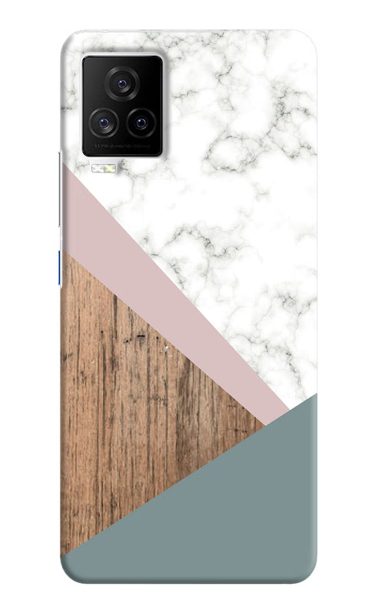 Marble wood Abstract iQOO 7 Legend 5G Hard Case Back Cover by Casekaro