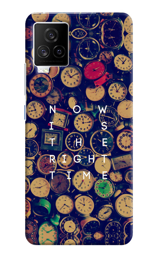 Now is the Right Time Quote iQOO 7 Legend 5G Hard Case Back Cover by Casekaro