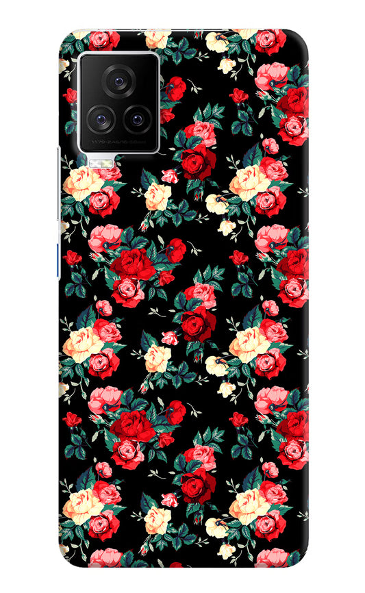 Rose Pattern iQOO 7 Legend 5G Hard Case Back Cover by Casekaro