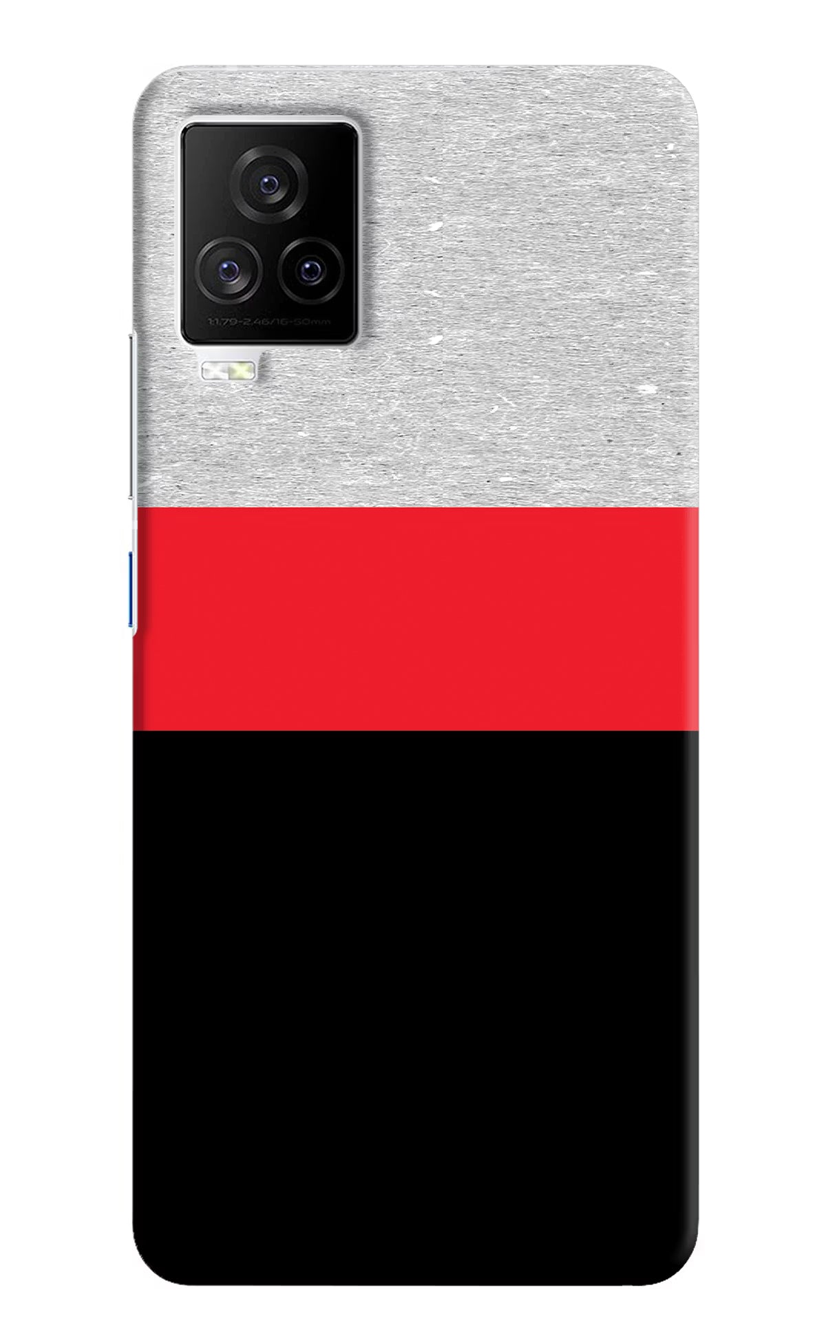 Tri Color Pattern iQOO 7 Legend 5G Hard Case Back Cover by Casekaro