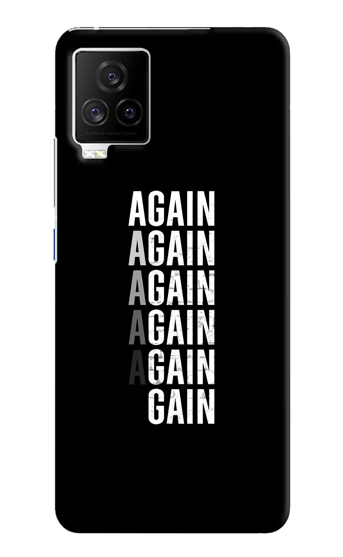 Again Again Gain iQOO 7 Legend 5G Hard Case Back Cover by Casekaro