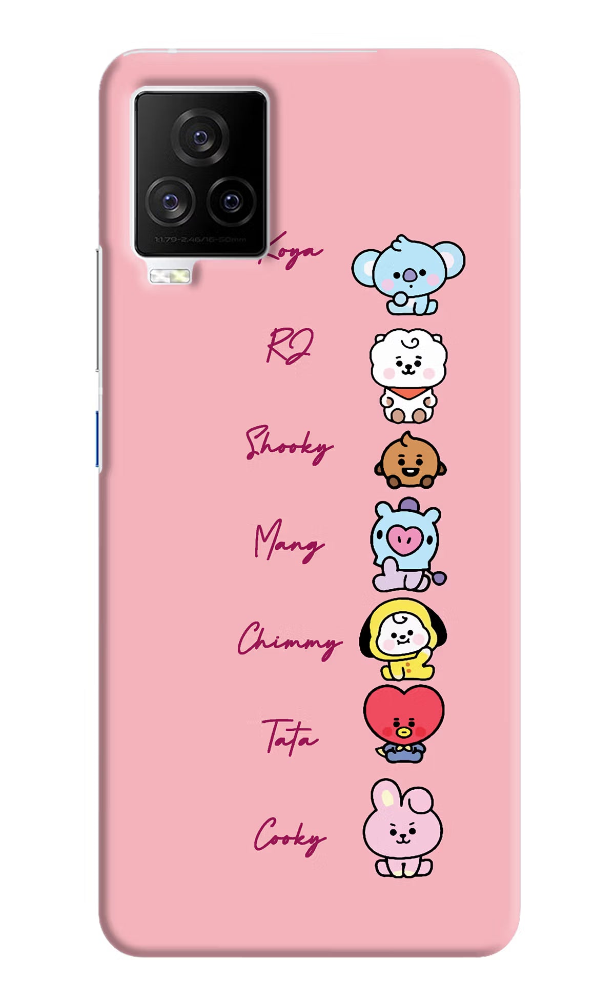 BTS names iQOO 7 Legend 5G Hard Case Back Cover by Casekaro