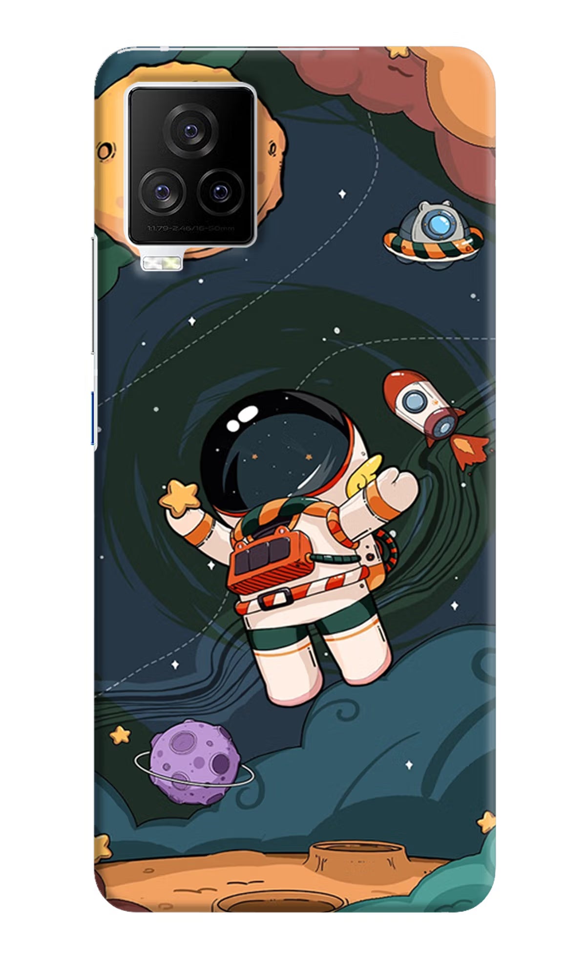 Cartoon Astronaut iQOO 7 Legend 5G Hard Case Back Cover by Casekaro