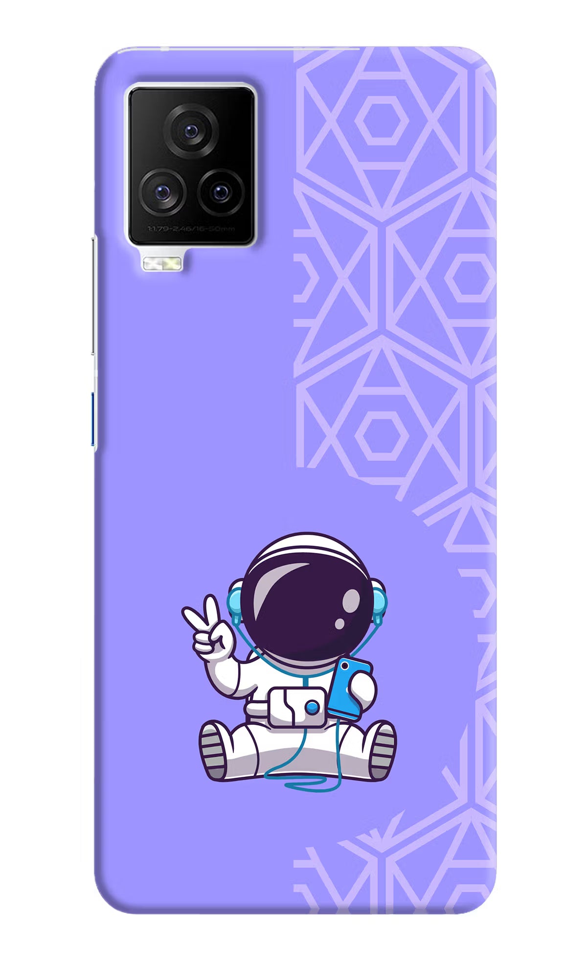 Cute Astronaut Chilling iQOO 7 Legend 5G Hard Case Back Cover by Casekaro