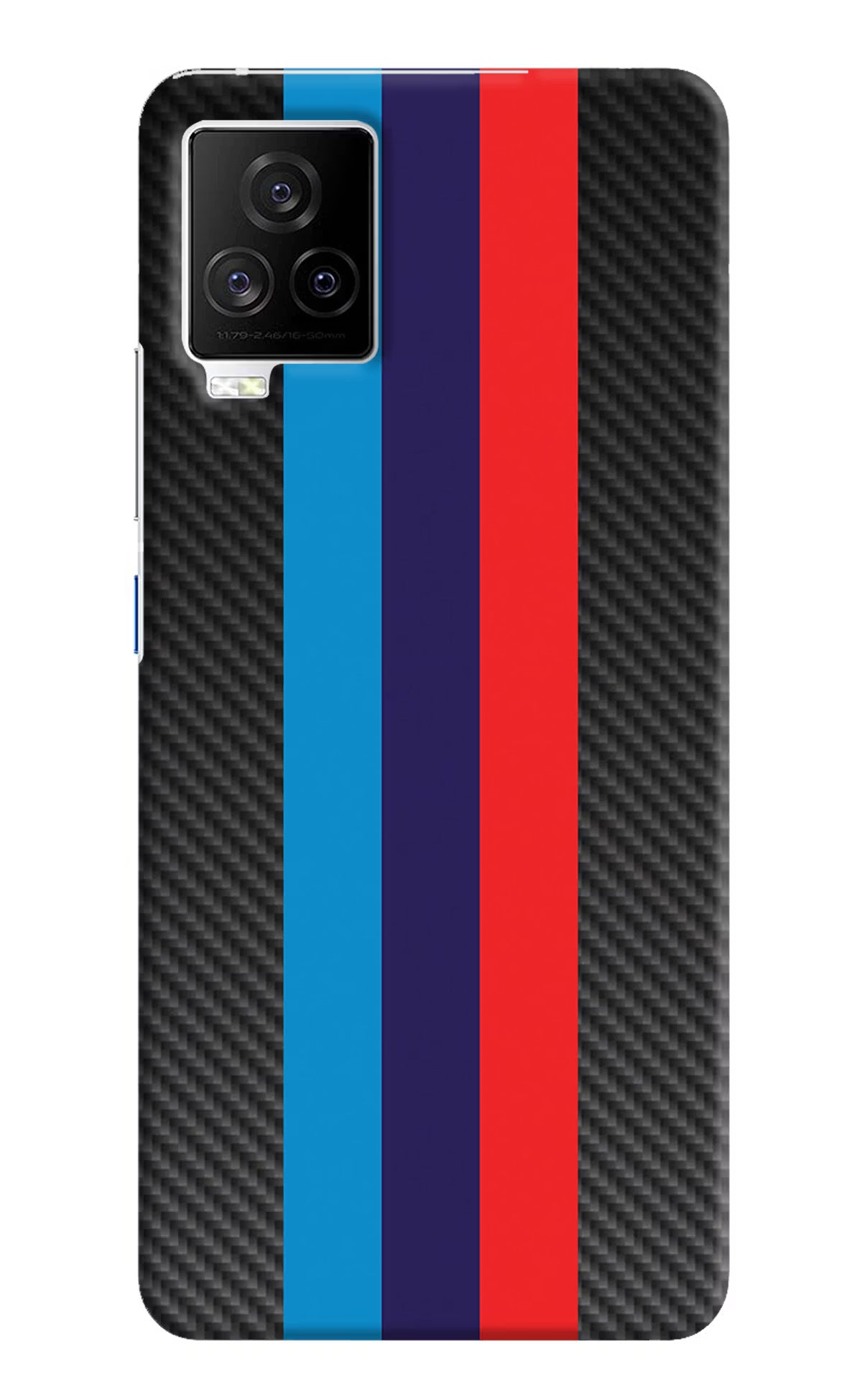 BMW Stripes Pattern iQOO 7 Legend 5G Hard Case Back Cover by Casekaro