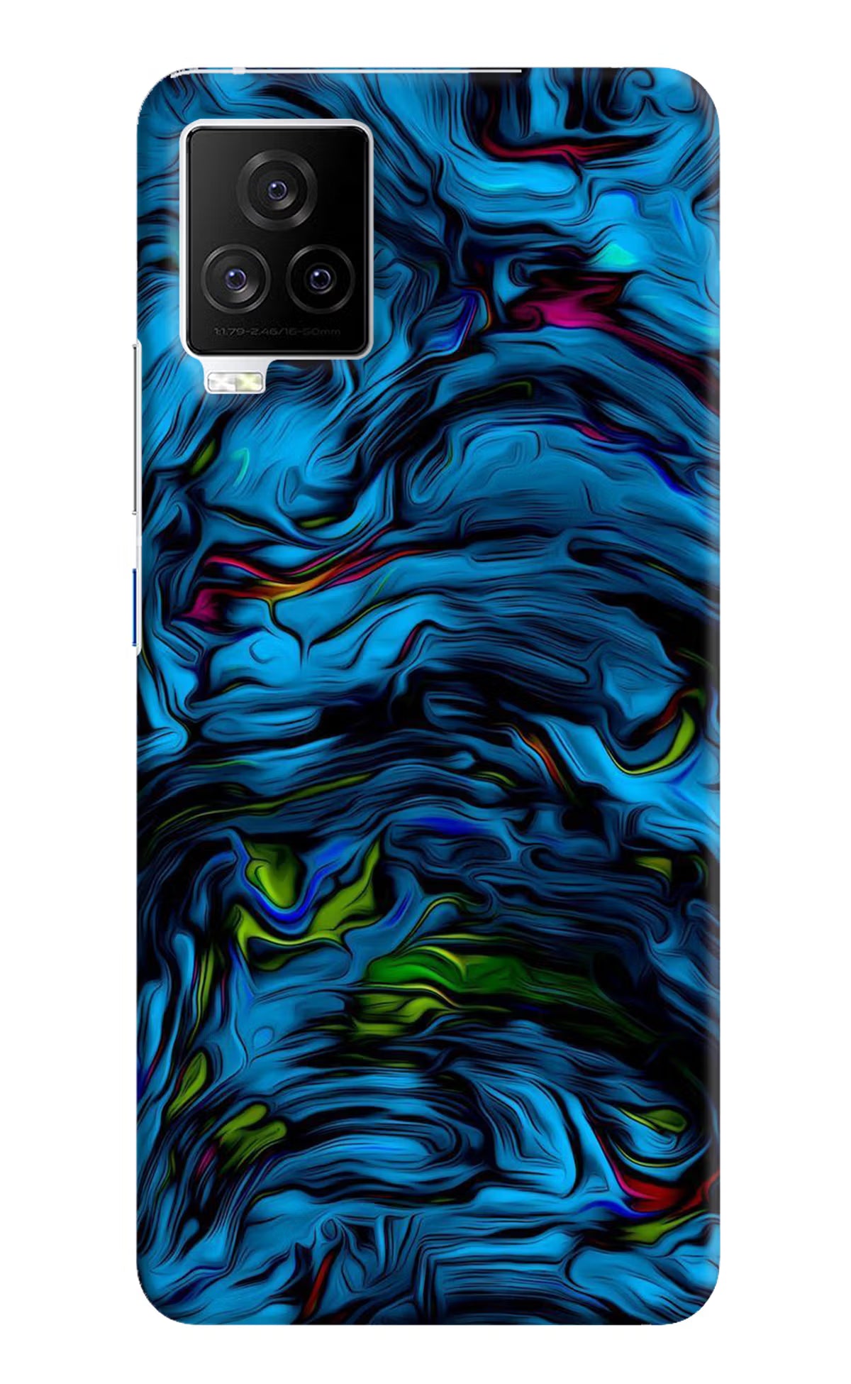 Dark Blue Abstract iQOO 7 Legend 5G Hard Case Back Cover by Casekaro