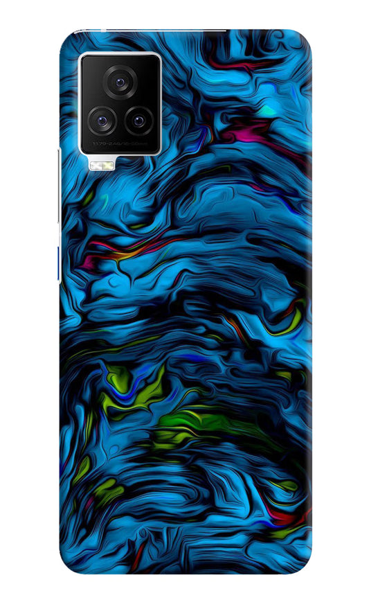 Dark Blue Abstract iQOO 7 Legend 5G Hard Case Back Cover by Casekaro