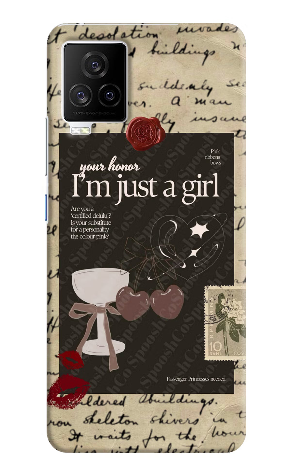 I am just a girl iQOO 7 Legend 5G Hard Case Back Cover by Casekaro