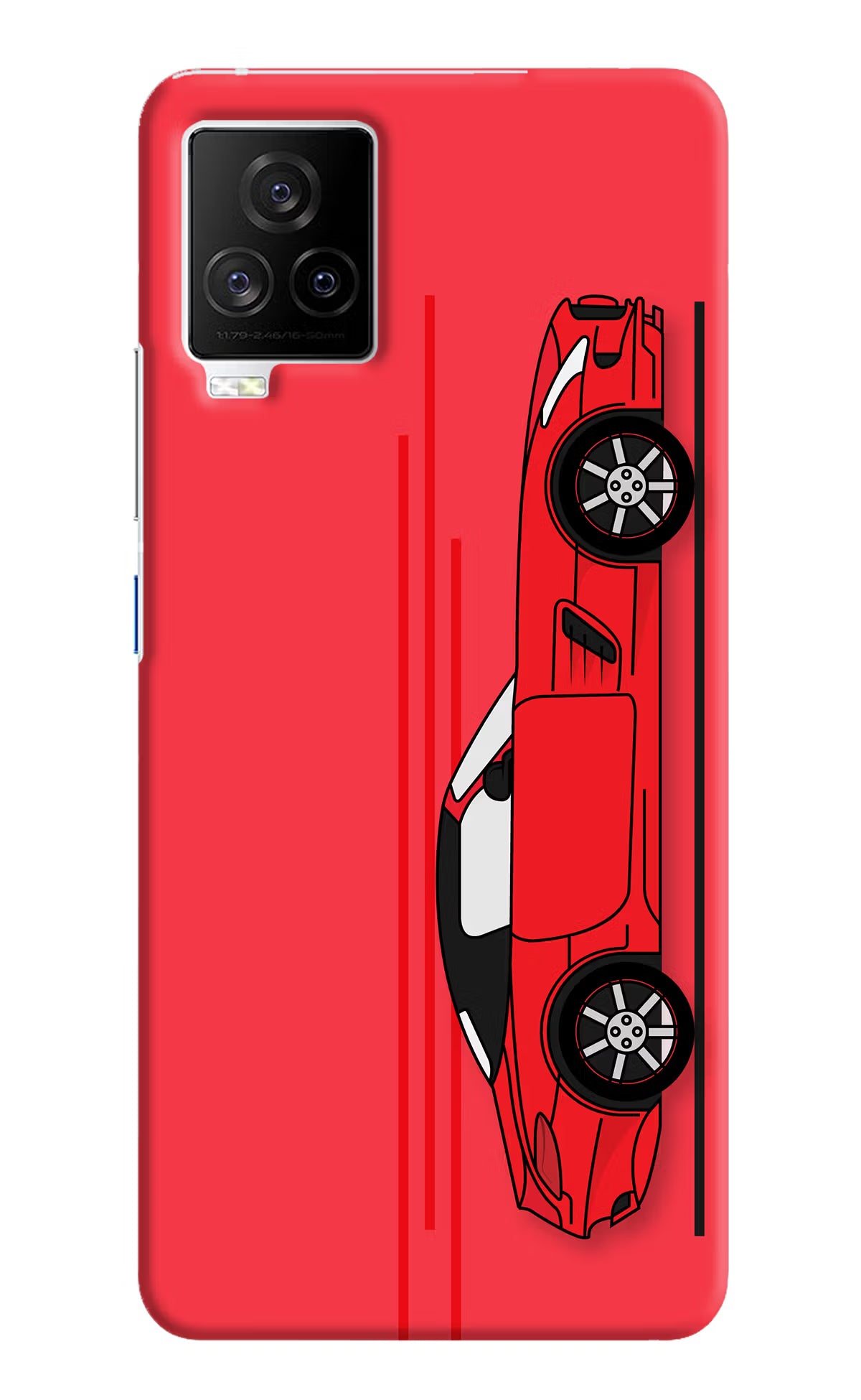 Red Velocity iQOO 7 Legend 5G Hard Case Back Cover by Casekaro