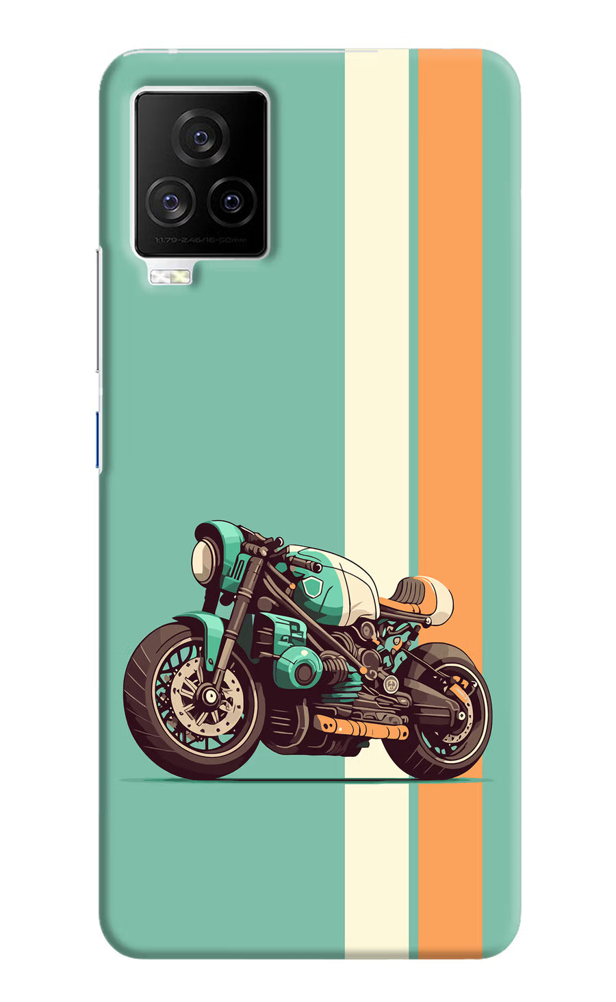 Striped Moto Drift iQOO 7 Legend 5G Back Cover, Hard case