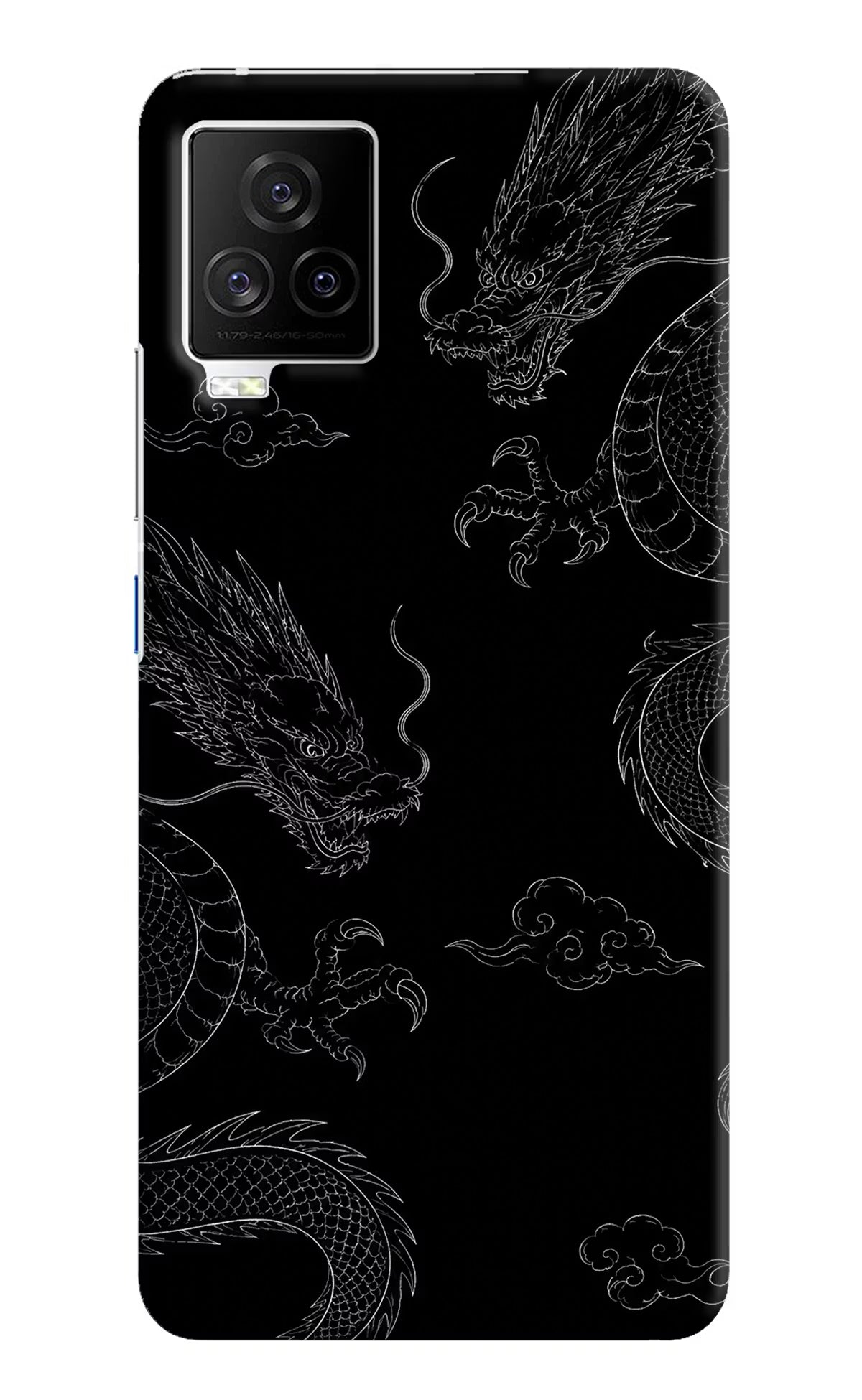 Twin Dragons iQOO 7 Legend 5G Hard Case Back Cover by Casekaro