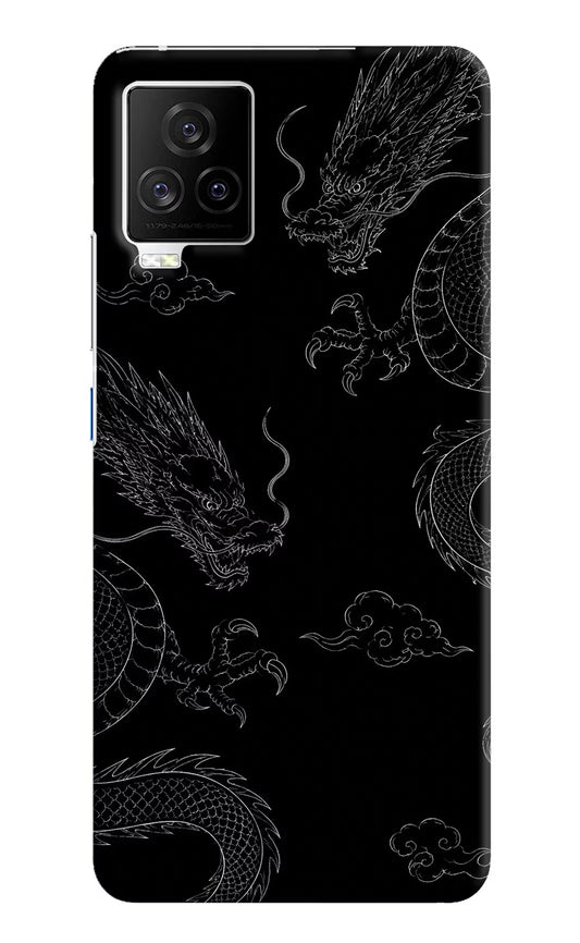 Twin Dragons iQOO 7 Legend 5G Hard Case Back Cover by Casekaro