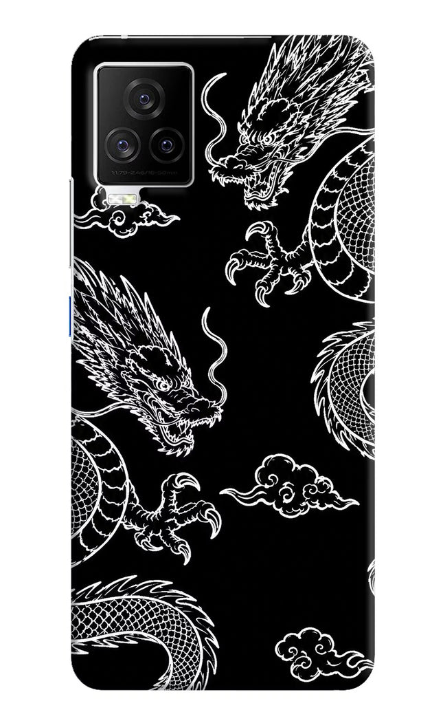 Twin Dragons iQOO 7 Legend 5G Hard Case Back Cover by Casekaro