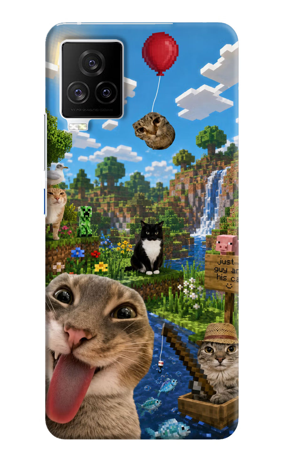Minecraft Cat Chaos iQOO 7 Legend 5G Back Cover, Hard case