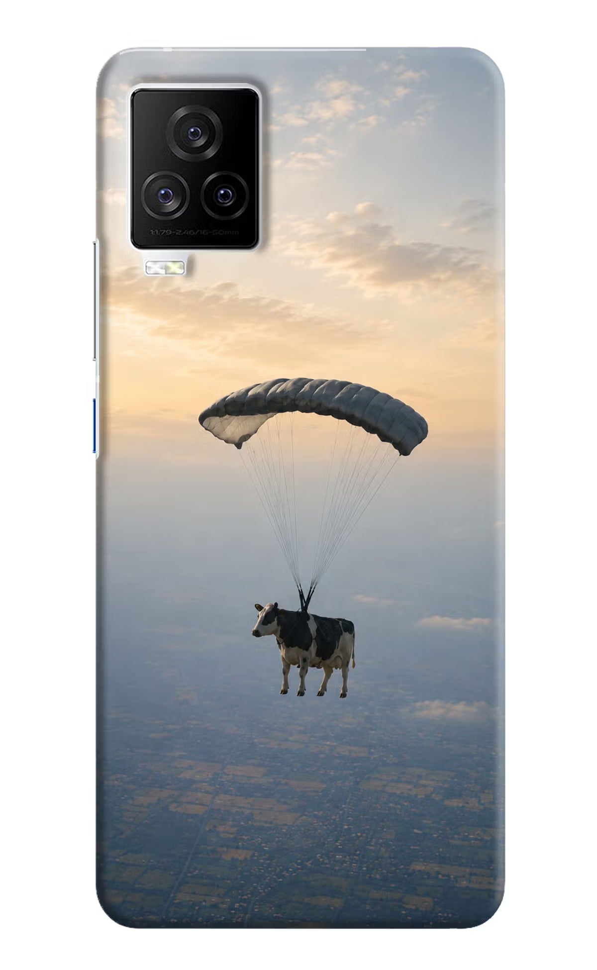 Skydiving Cow iQOO 7 Legend 5G Back Cover