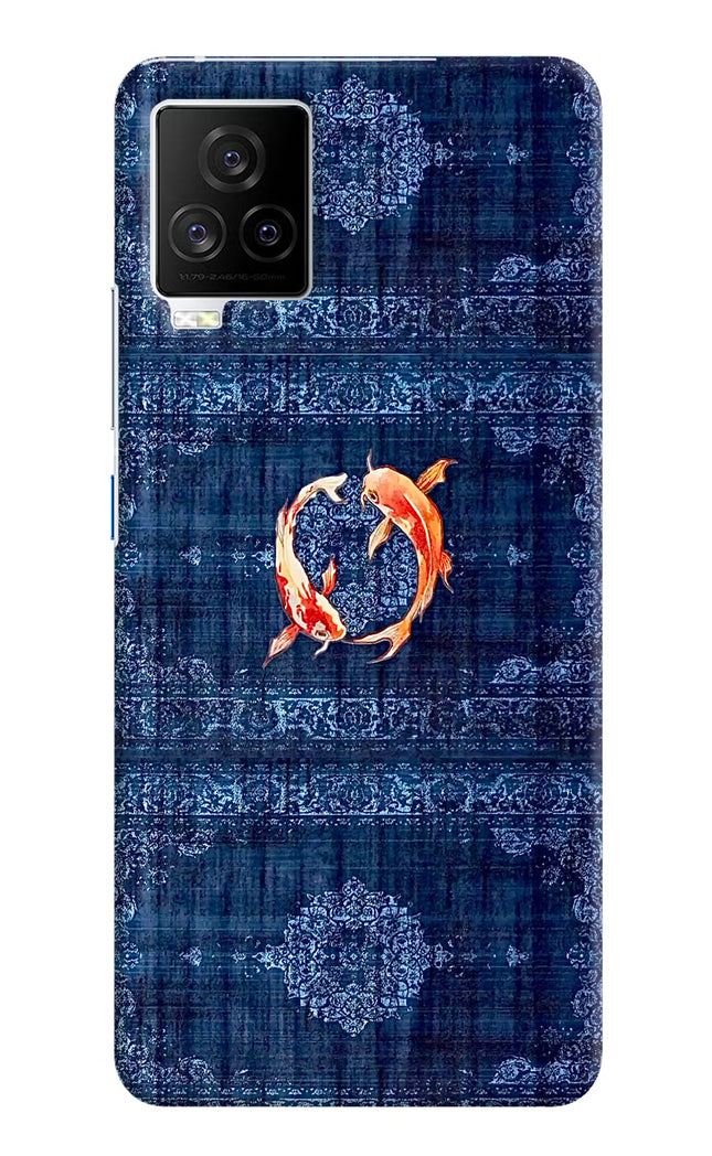 Koi Blue iQOO 7 Legend 5G Hard Case Back Cover by Casekaro