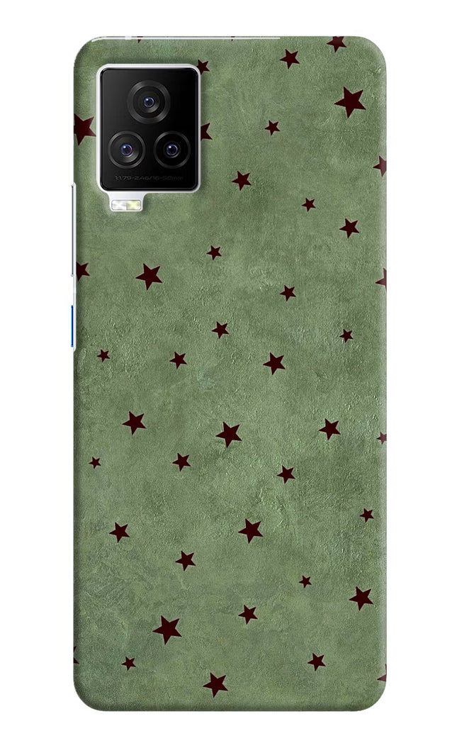 Green Stars iQOO 7 Legend 5G Hard Case Back Cover by Casekaro