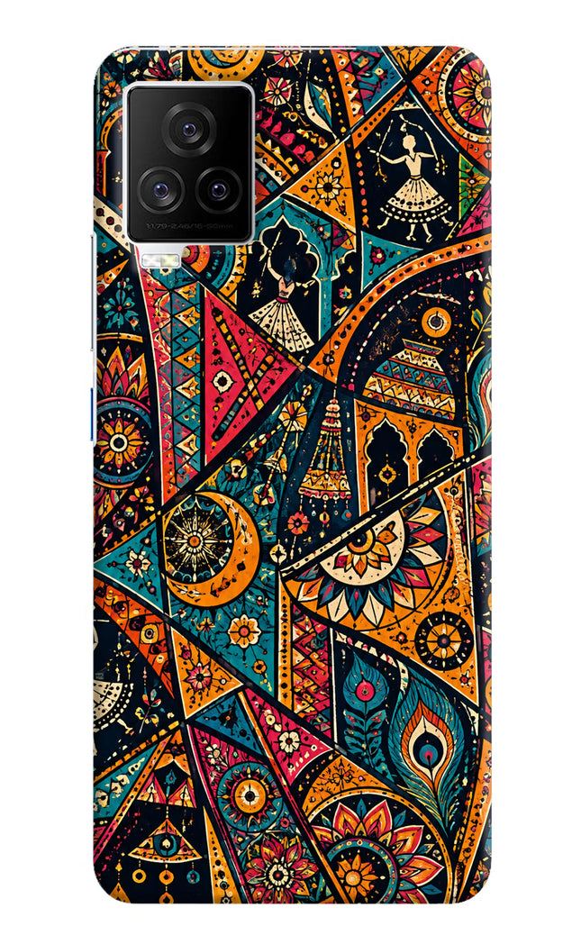 Folk Print iQOO 7 Legend 5G Hard Case Back Cover by Casekaro