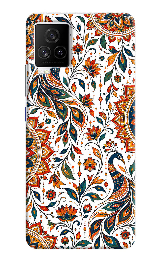 White Mayura iQOO 7 Legend 5G Hard Case Back Cover by Casekaro