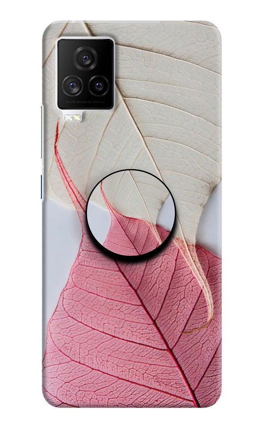White Pink Leaf iQOO 7 Legend 5G Pop Case by Casekaro