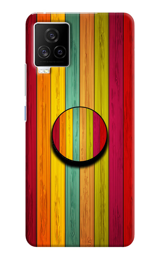 Multicolor Wooden iQOO 7 Legend 5G Pop Case by Casekaro
