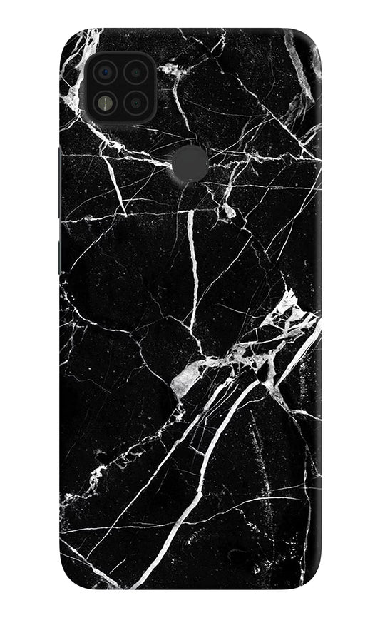 Black Marble Pattern Poco C31 Hard Case Back Cover by Casekaro