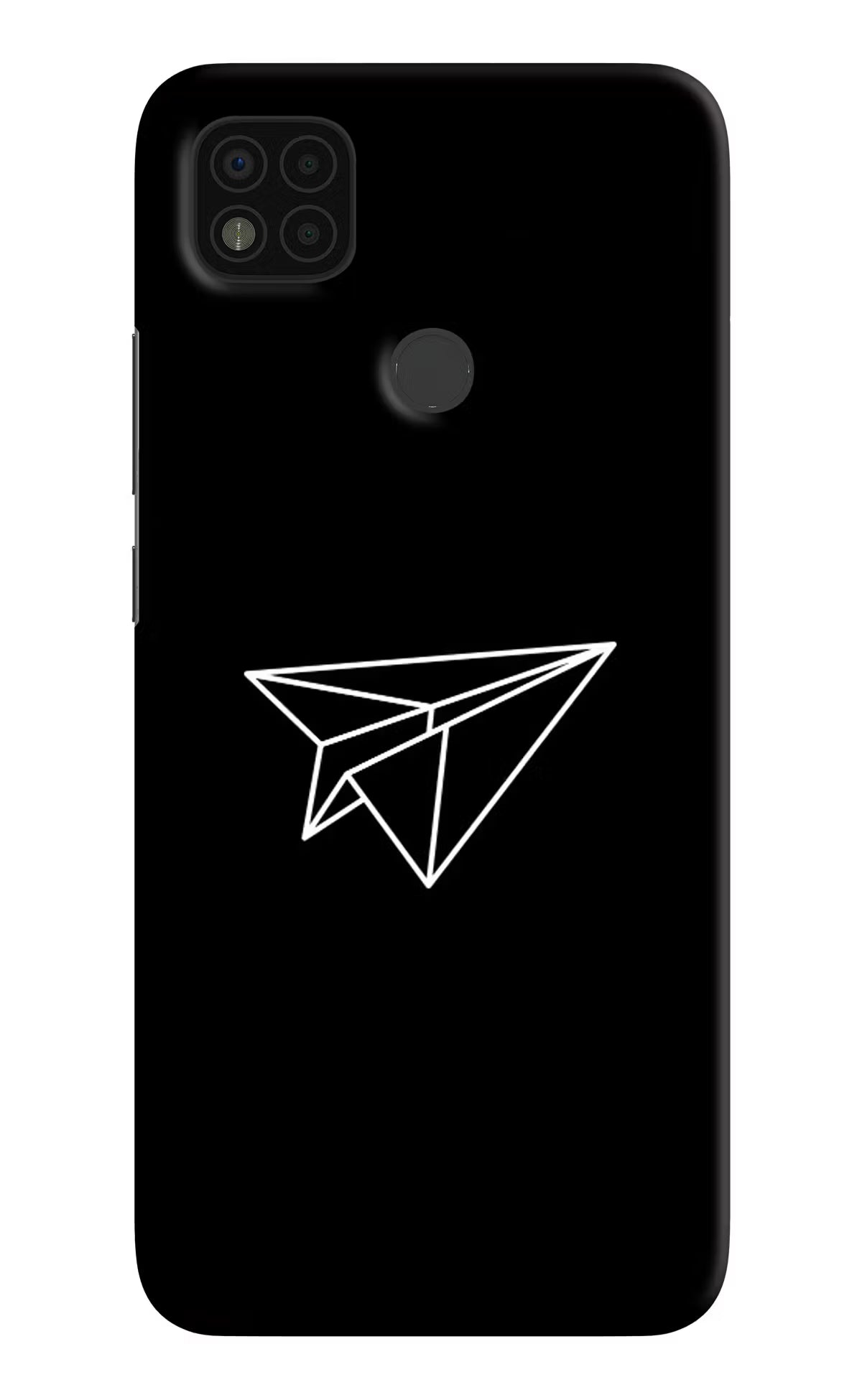 Paper Plane White Poco C31 Hard Case Back Cover by Casekaro