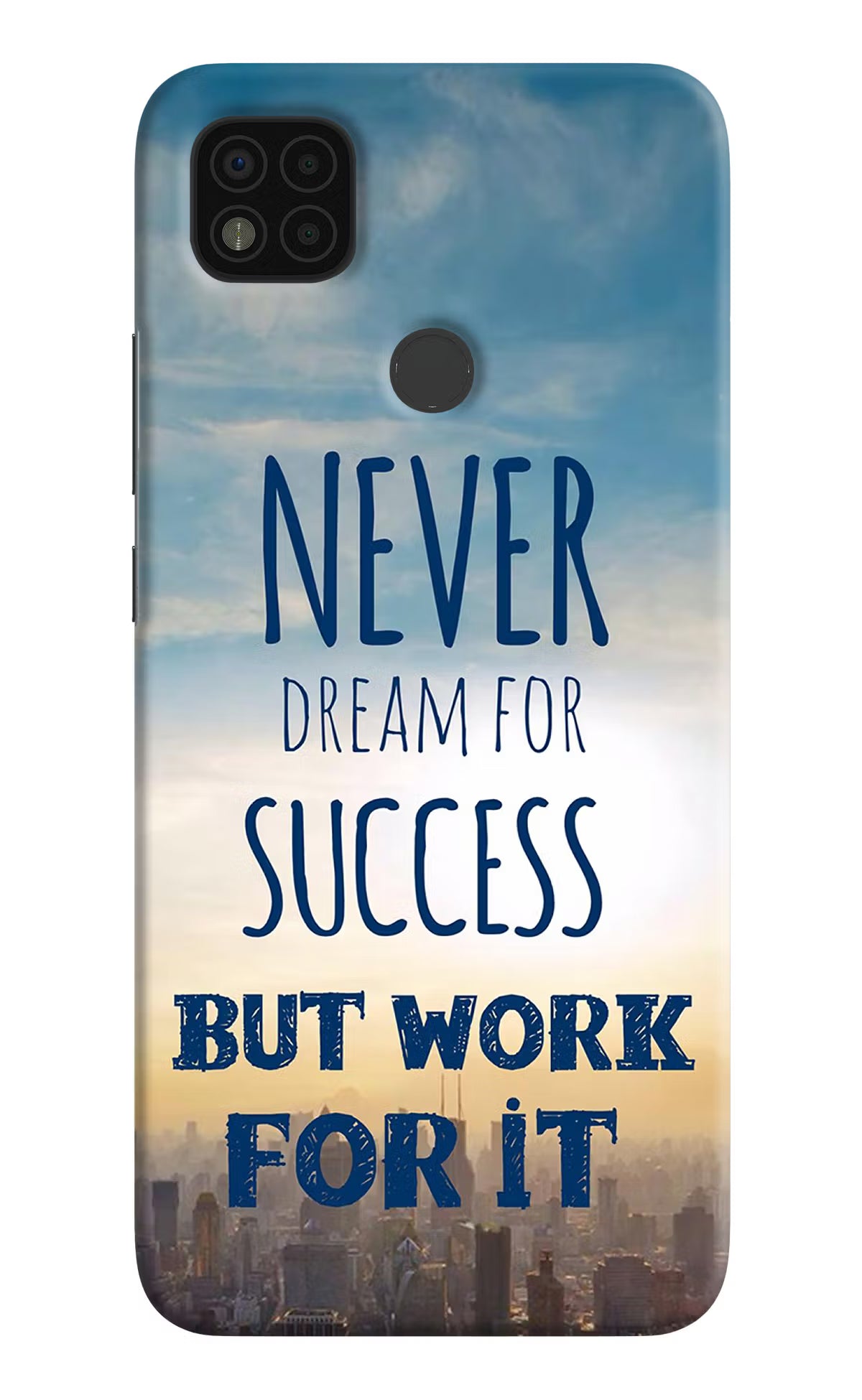 Never Dream For Success But Work For It Poco C31 Hard Case Back Cover by Casekaro