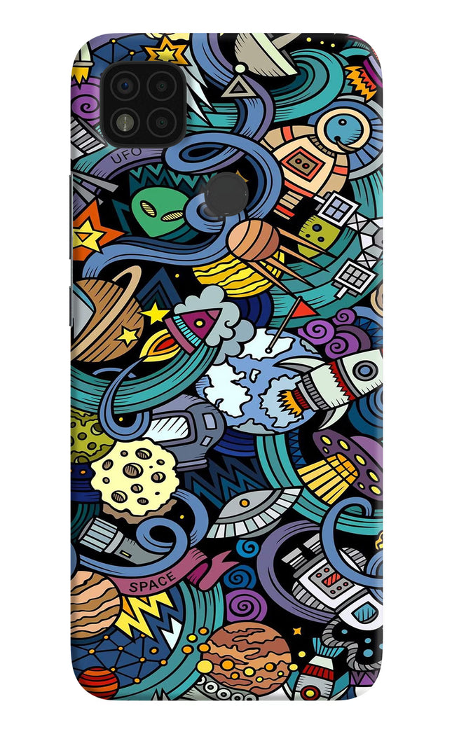 Space Abstract Poco C31 Hard Case Back Cover by Casekaro