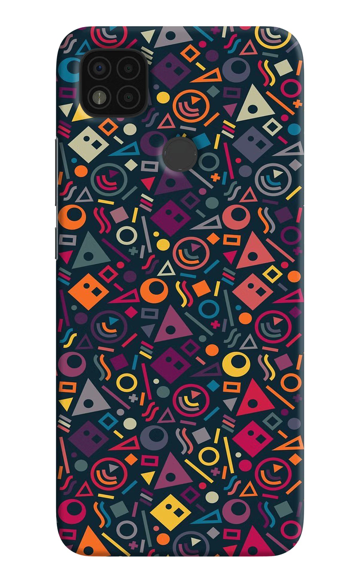 Geometric Abstract Poco C31 Hard Case Back Cover by Casekaro