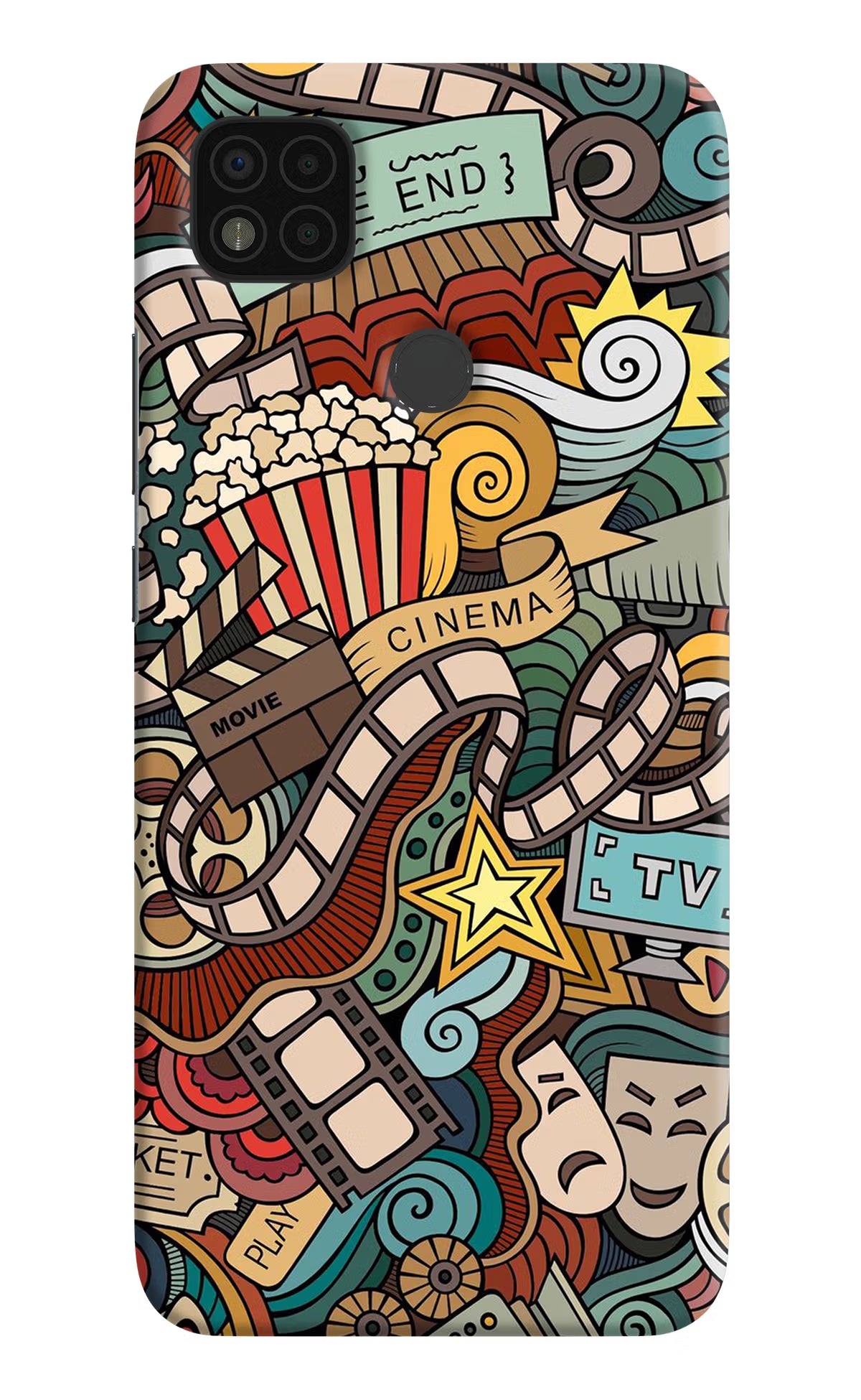 Cinema Abstract Poco C31 Hard Case Back Cover by Casekaro
