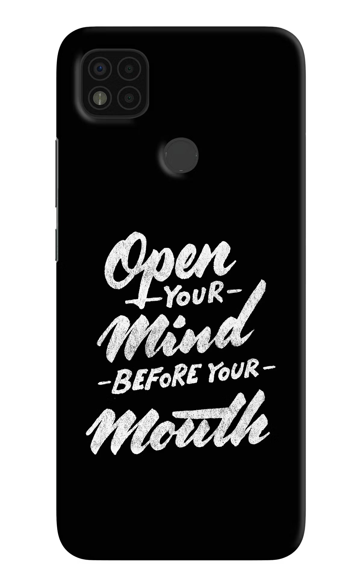 Open Your Mind Before Your Mouth Poco C31 Hard Case Back Cover by Casekaro