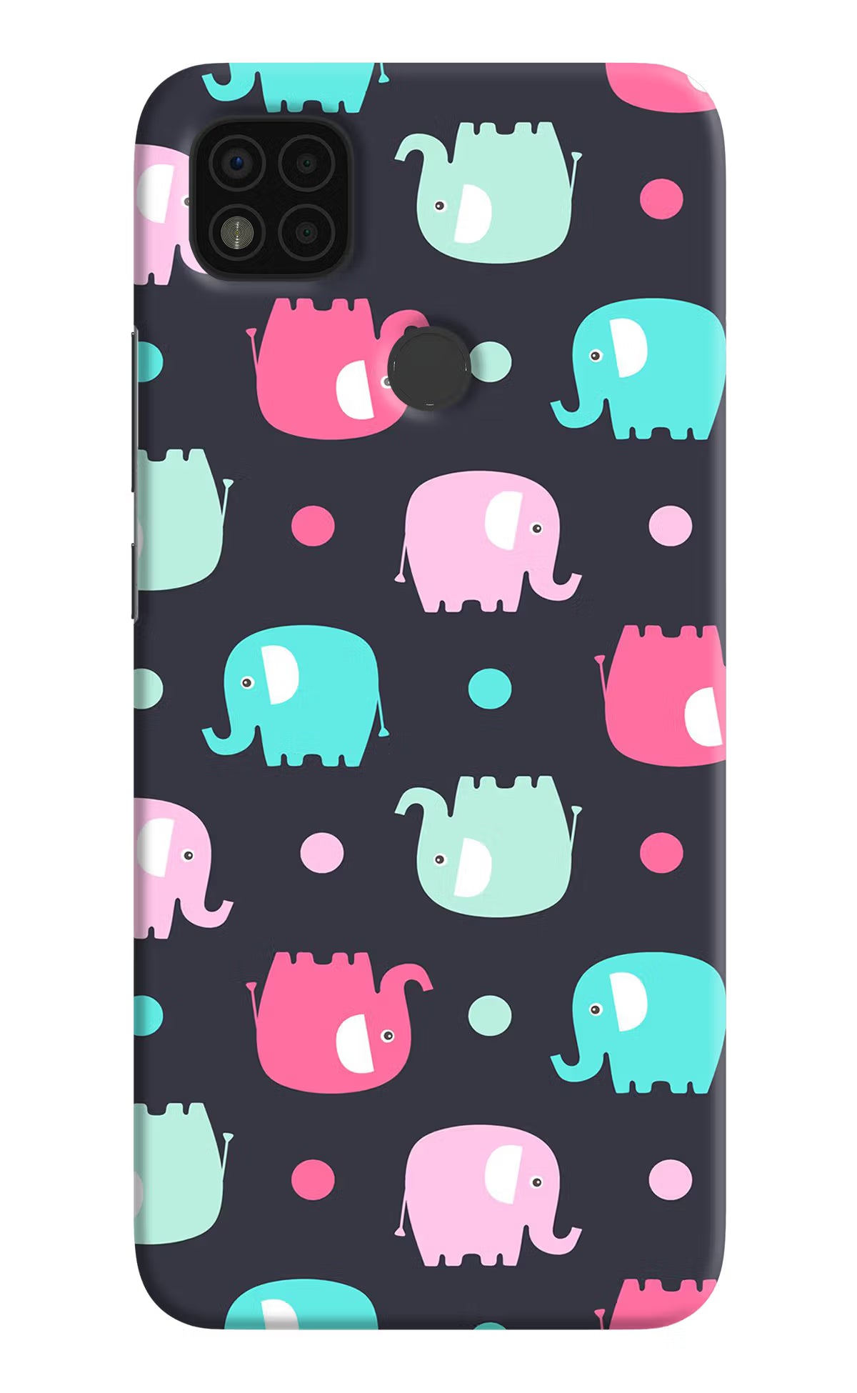 Elephants Poco C31 Hard Case Back Cover by Casekaro