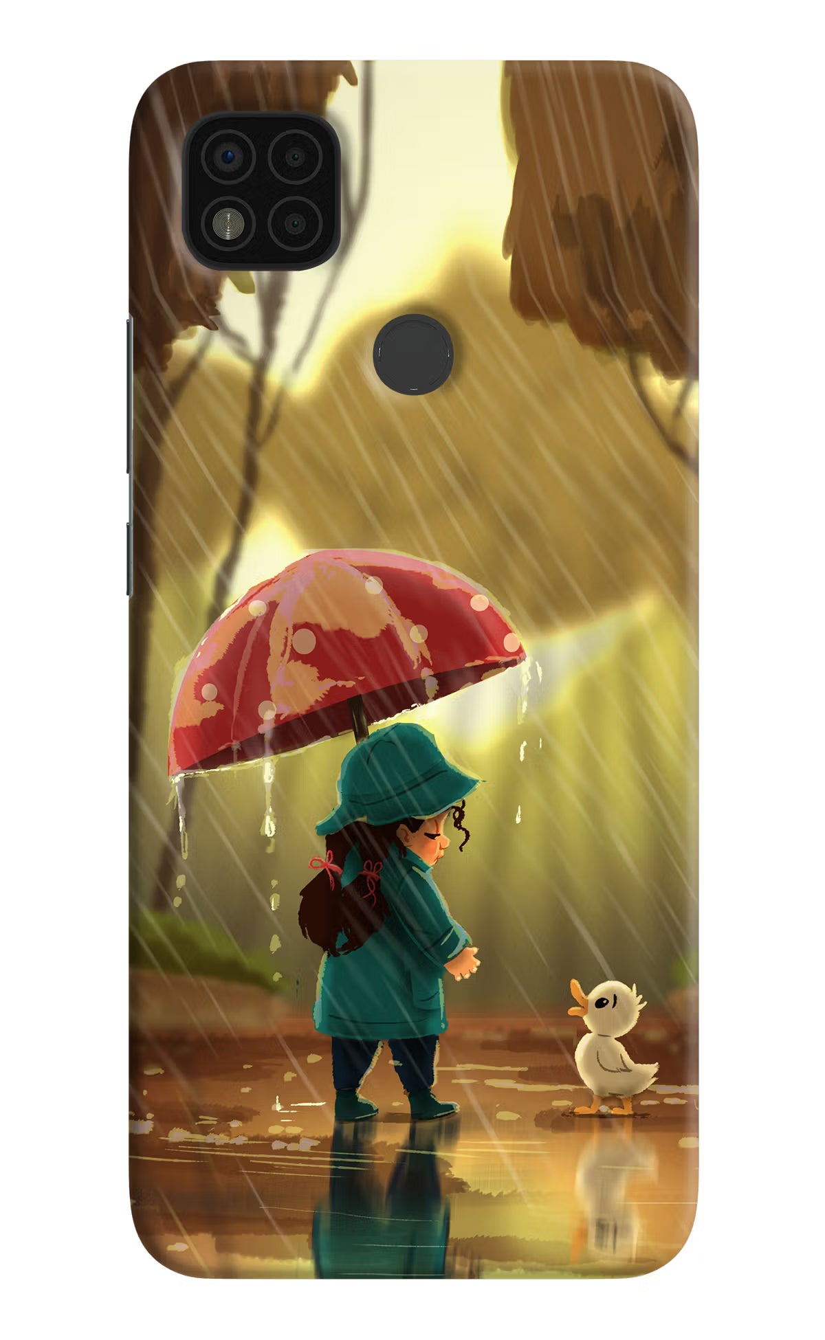 Rainy Day Poco C31 Hard Case Back Cover by Casekaro