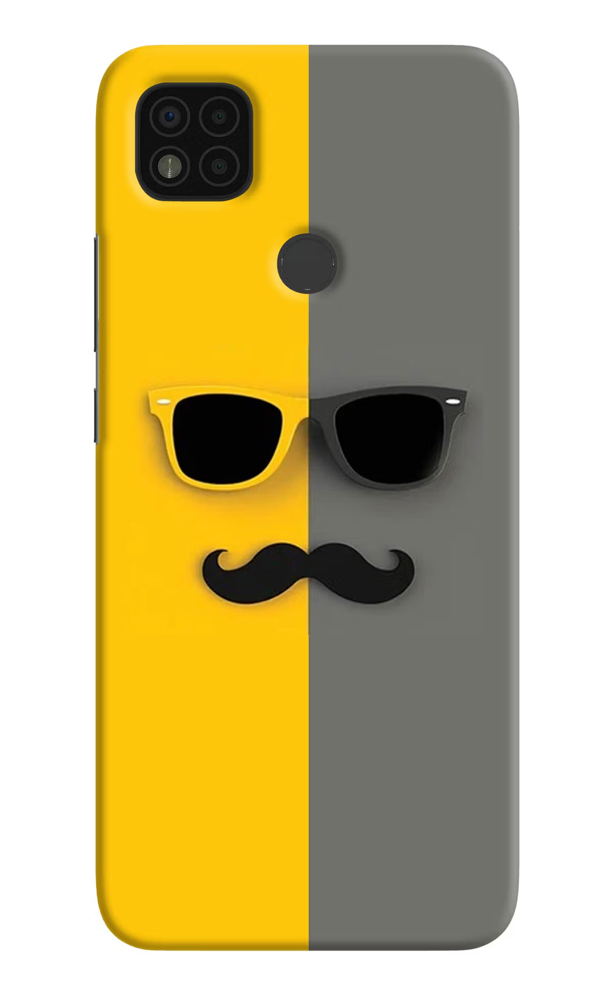 Sunglasses with Mustache Poco C31 Hard Case Back Cover by Casekaro