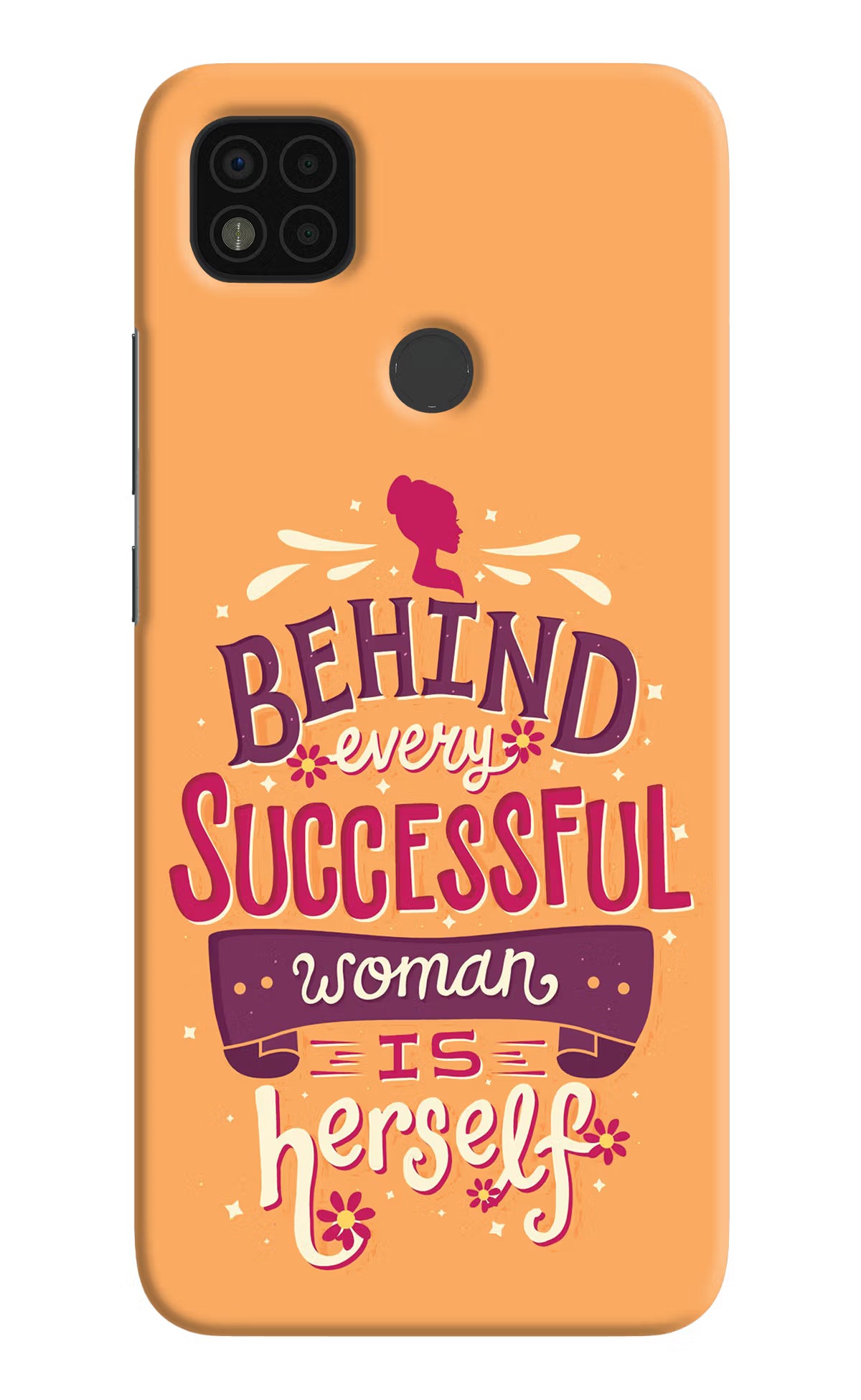 Behind Every Successful Woman There Is Herself Poco C31 Hard Case Back Cover by Casekaro