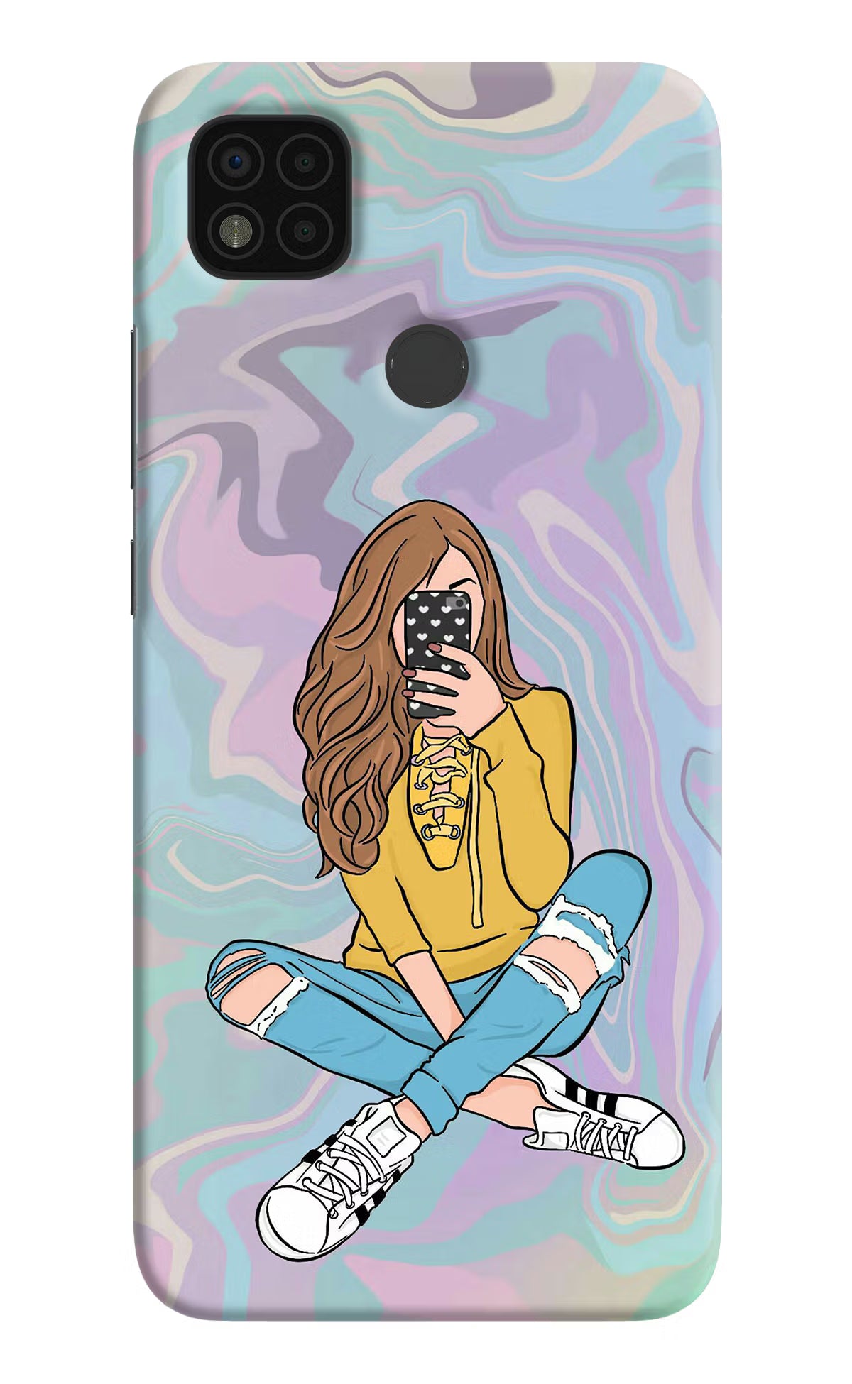 Selfie Girl Poco C31 Hard Case Back Cover by Casekaro