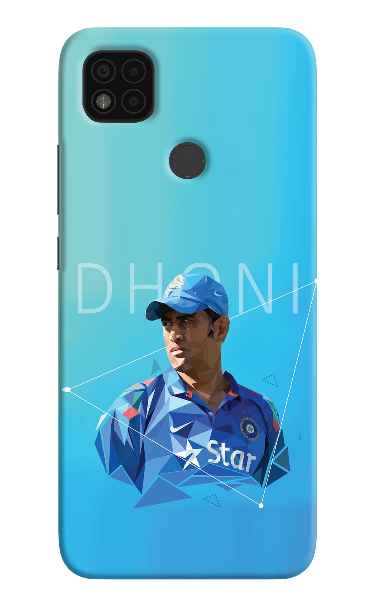 Dhoni Artwork Poco C31 Hard Case Back Cover by Casekaro