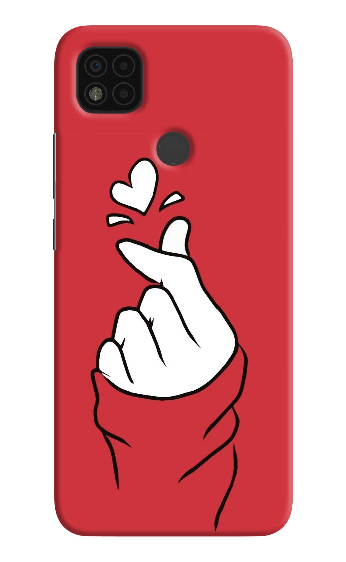 Korean Love Sign Poco C31 Hard Case Back Cover by Casekaro