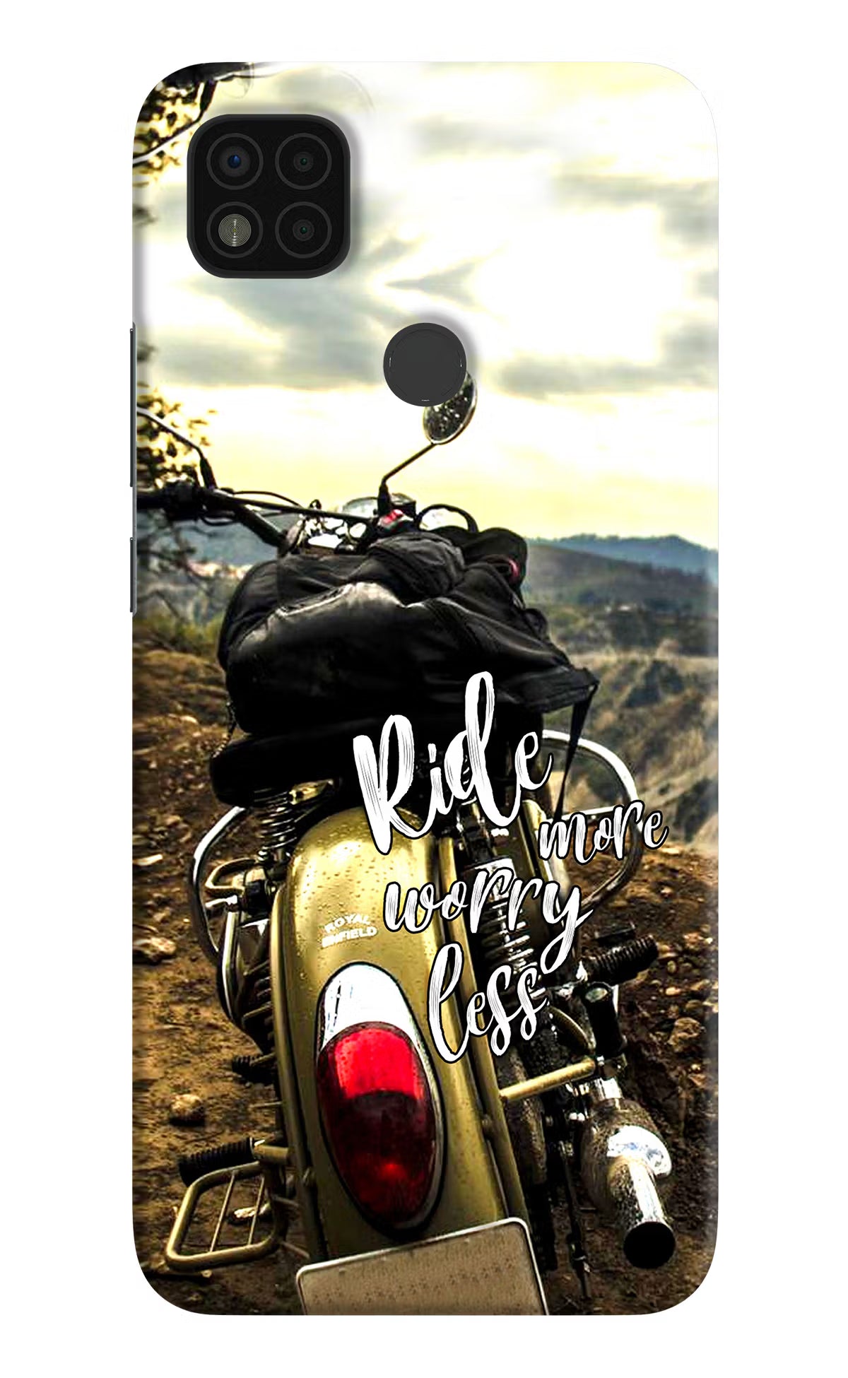 Ride More Worry Less Poco C31 Hard Case Back Cover by Casekaro