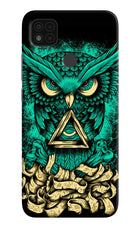 Green Owl Poco C31 Hard Case Back Cover by Casekaro