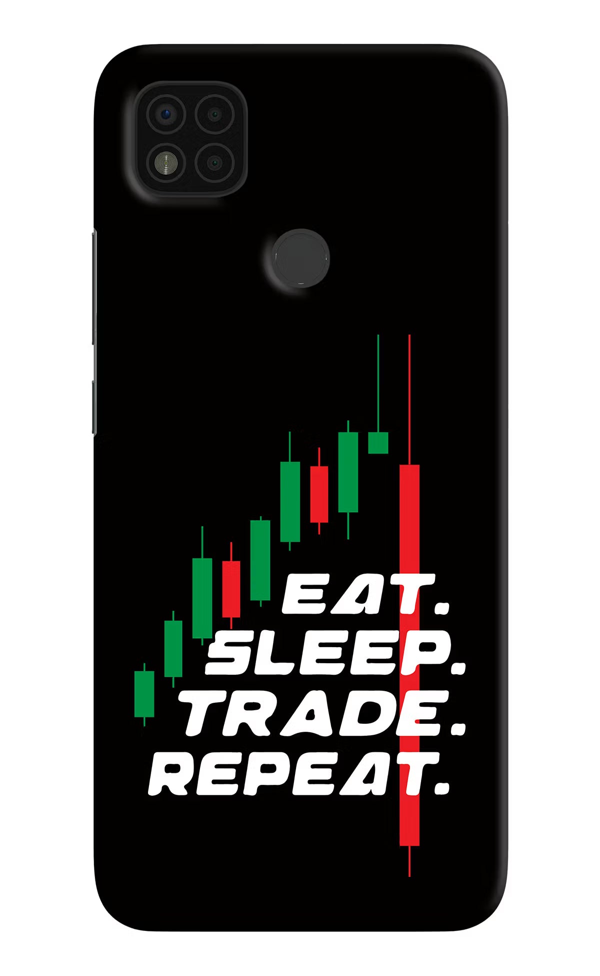 Eat Sleep Trade Repeat Poco C31 Hard Case Back Cover by Casekaro