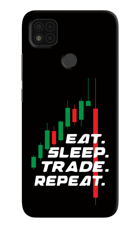 Eat Sleep Trade Repeat Poco C31 Hard Case Back Cover by Casekaro
