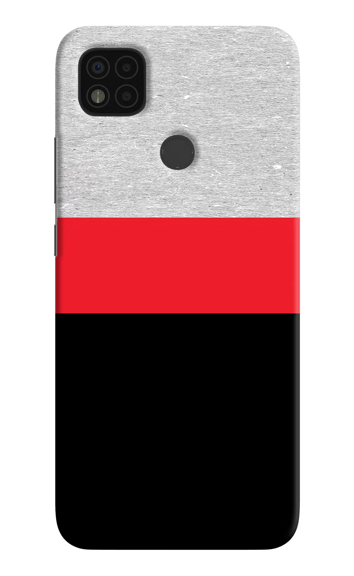 Tri Color Pattern Poco C31 Hard Case Back Cover by Casekaro
