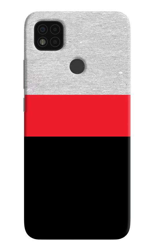 Tri Color Pattern Poco C31 Hard Case Back Cover by Casekaro