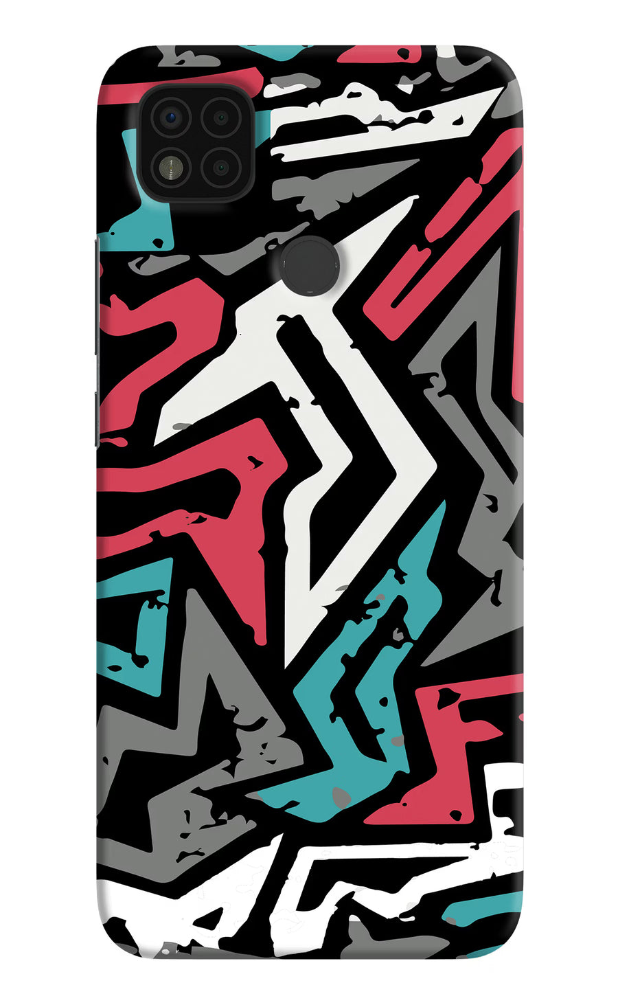 Geometric Graffiti Poco C31 Back Cover, Hard case